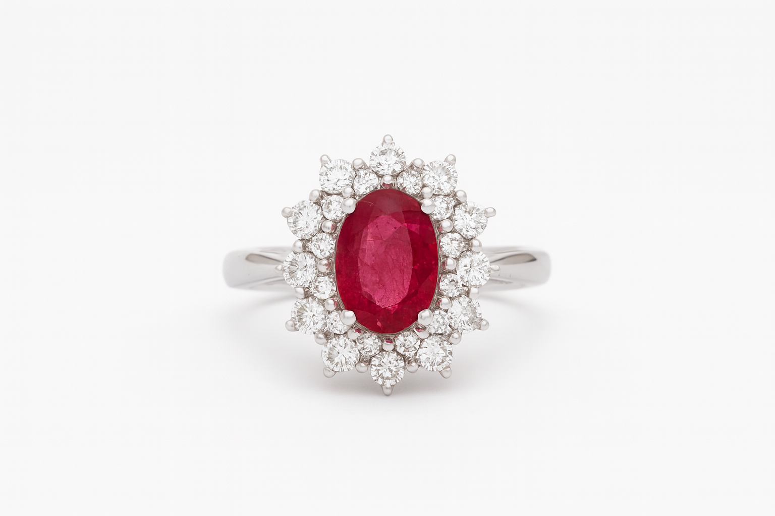 Anello con rubino
